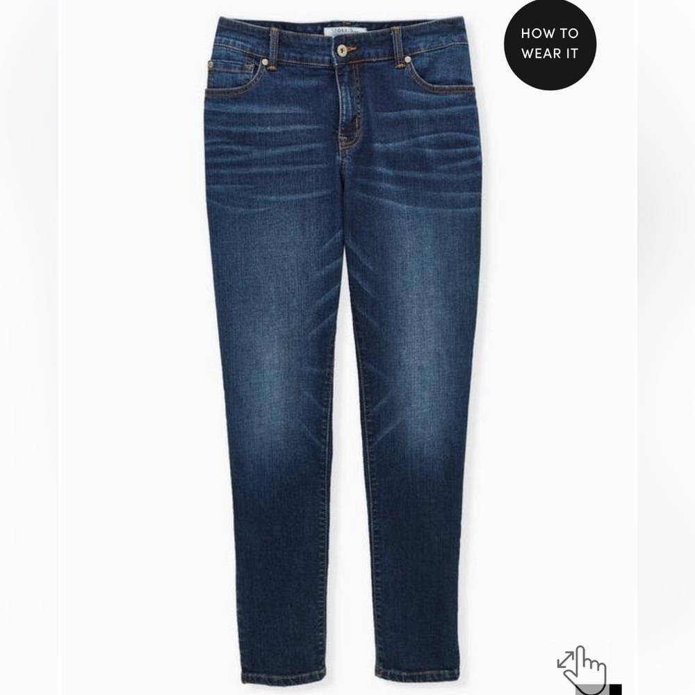 Torrid dark wash straight boyfriend jeans
